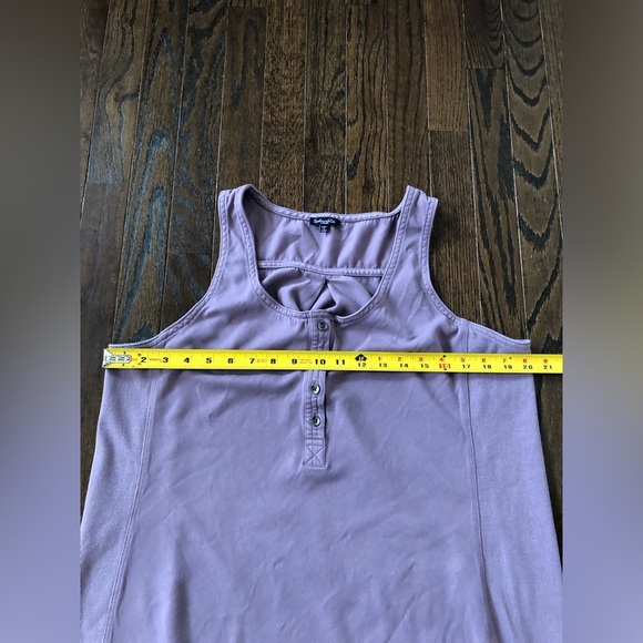 Splendid Women’s L Promenade Faded Purple Ribbed Henley Tank Dress - VGUC! - Picture 11 of 14